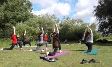 Outdoor yoga Call of the Wild Louise Barrack